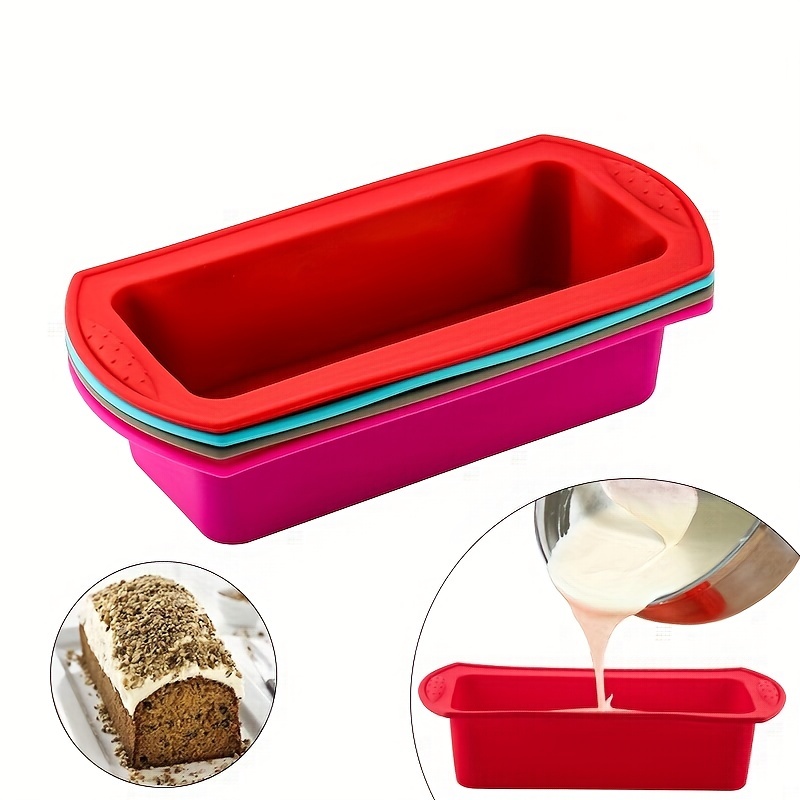 Silicone Loaf Pans Set of 2, Silicone Bread Baking Molds Pans, Rectangle  Silicone Cake Baking Pan Mold Non-stick Flexible for Baking, Toast Pan