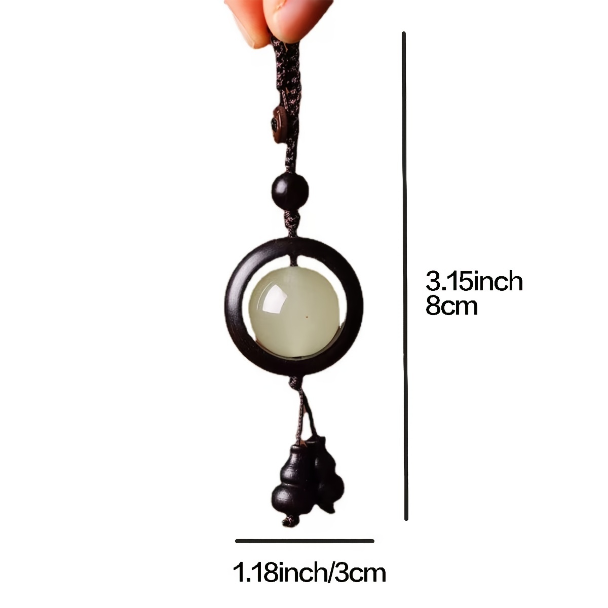 1pc glow in the dark wooden keychain 3 15 1 18 bag charm holiday gift 2