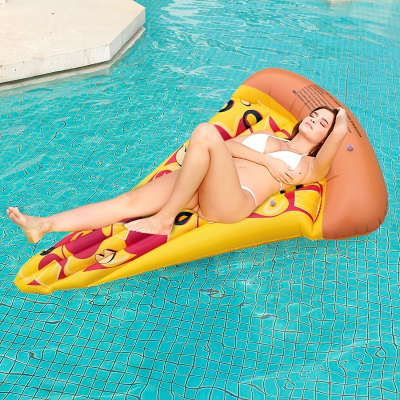 Yellow Pizza Triangle Shape Inflatable Swim Float