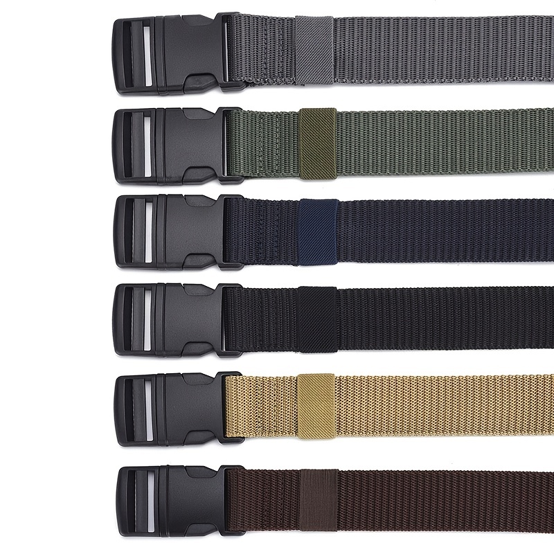  Cinturón táctico, cinturones para hombres y mujeres, de 1.5  pulgadas, de nailon militar, para senderismo, cinturón de trabajo con  hebilla de liberación rápida resistente, paquete de 2, Verde Armada : Ropa