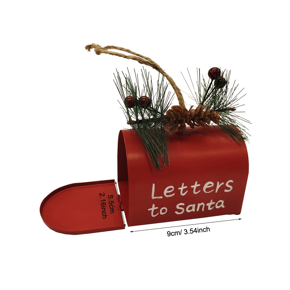 1個、クリスマスメールボックス装飾クリスマススワッグ、松付き、サンタメールボックスへの手紙クリスマスメールボックス装飾 ホーム・キッチン  Temu Japan