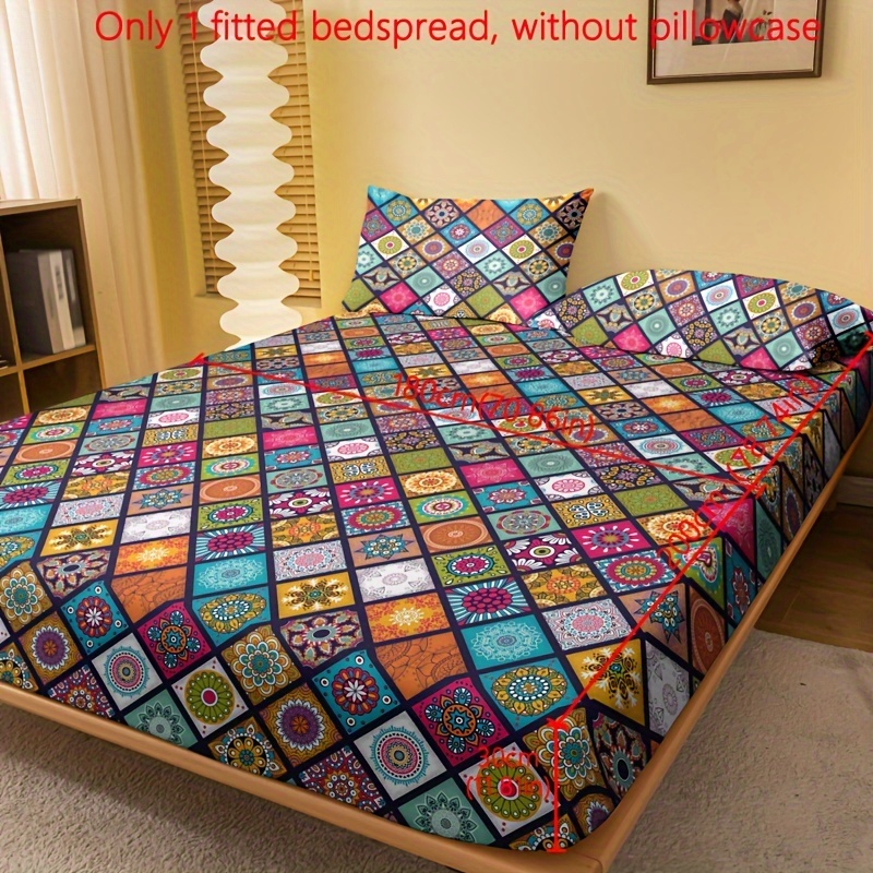 E-shop 1 Bedrucktes, gebürstetes Bettlaken, bedruckte Tagesdecke für Schlafzimmer, Bettwäsche
