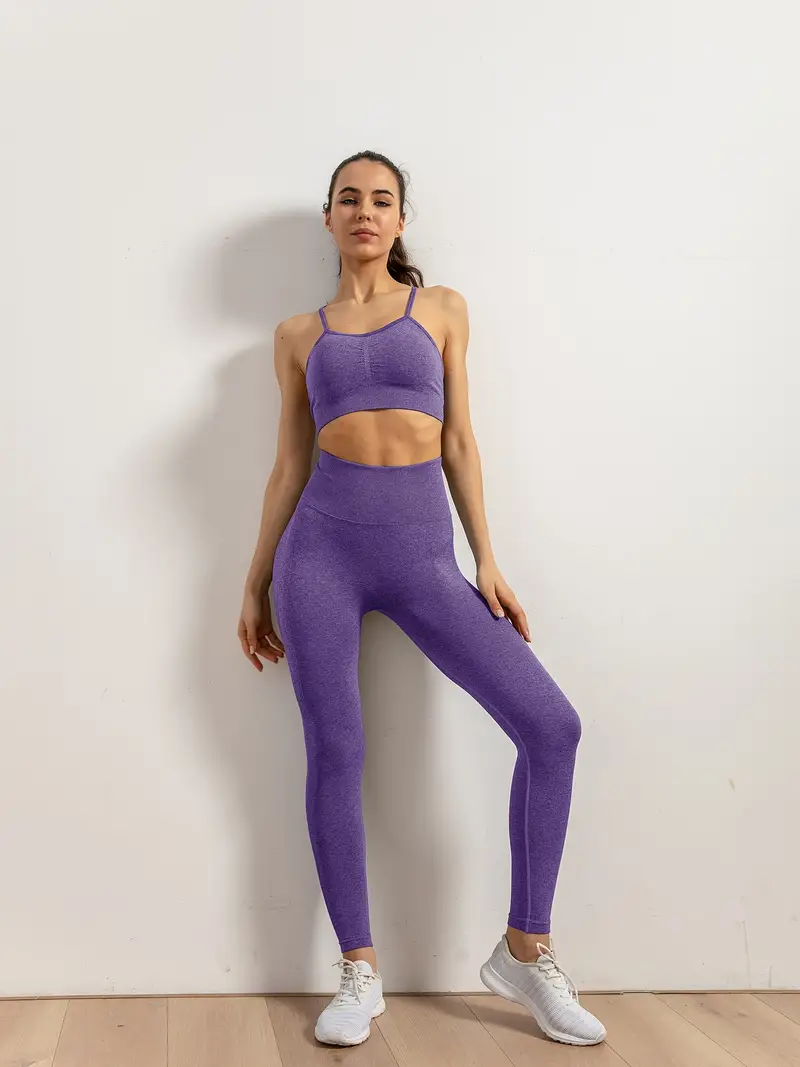 Women's Yoga Outfits, Workout Outfit 2 Pieces, Seamless High Waist
