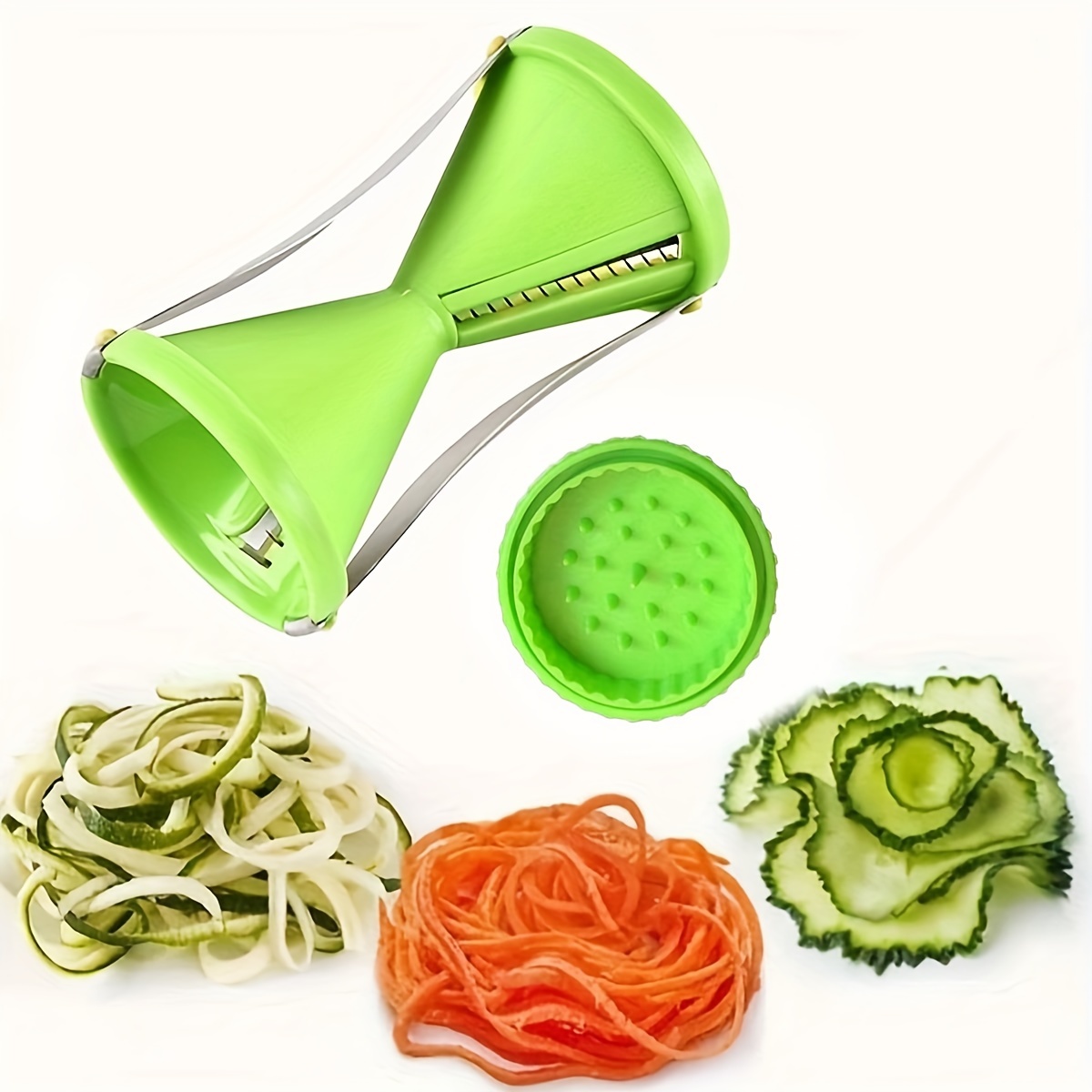 Veggetti Veggie Slicer, Dual Stainless Steel Blade Vegetable Cutter for  Thick or Thin Noodle, Works with Zucchini, Squash, Cucumbers, Carrots, and