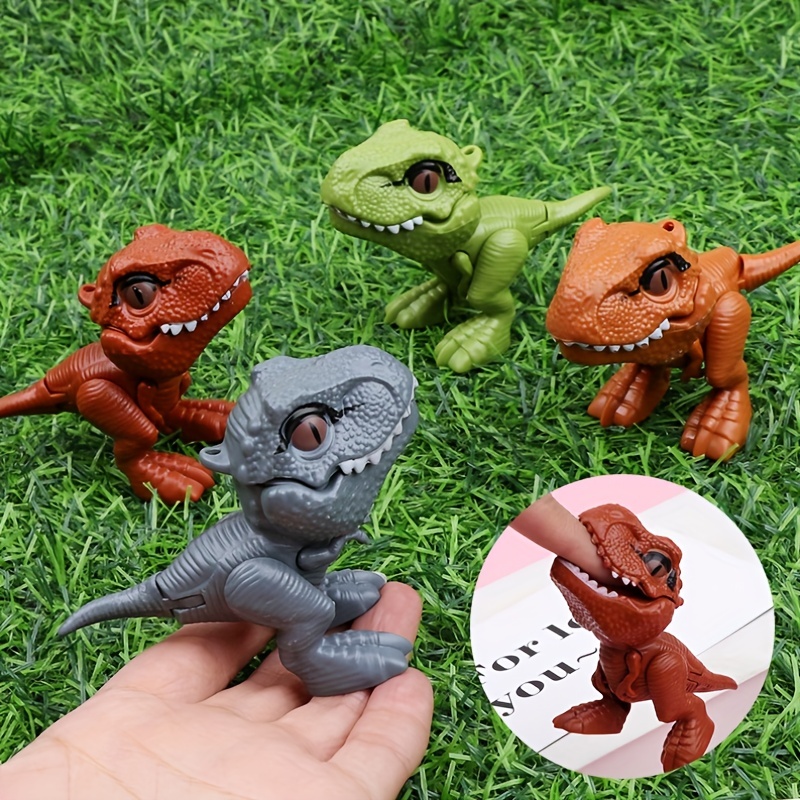 5 pçs dos desenhos animados mini realista dragão dinossauro dedo