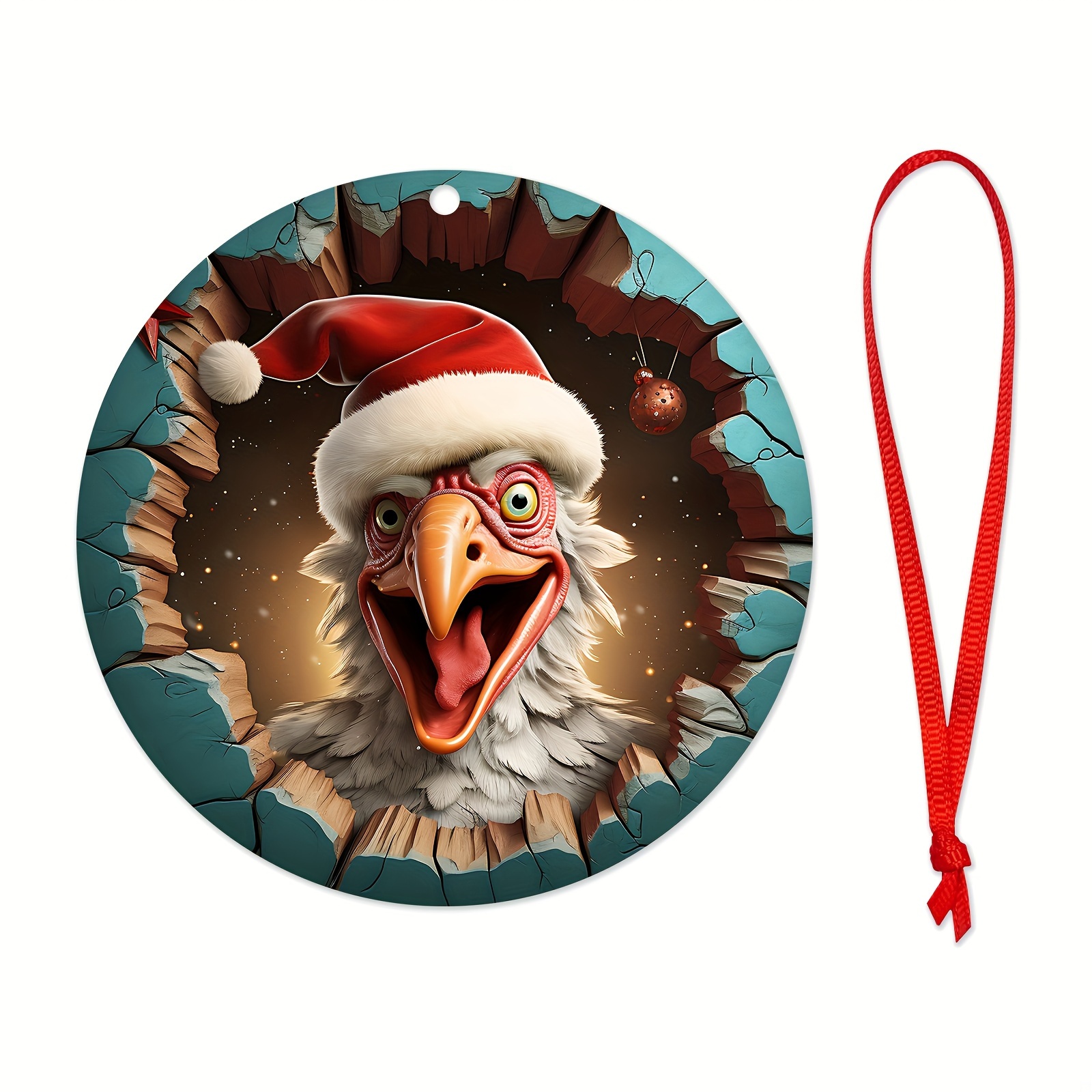 2d Christmas Theme Ornaments Decoration Hanging - Temu