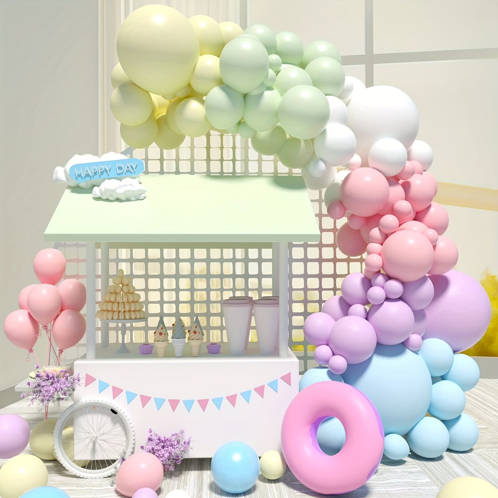 Pastel Rainbow Balloon Arch Kit Assorted Color - Temu