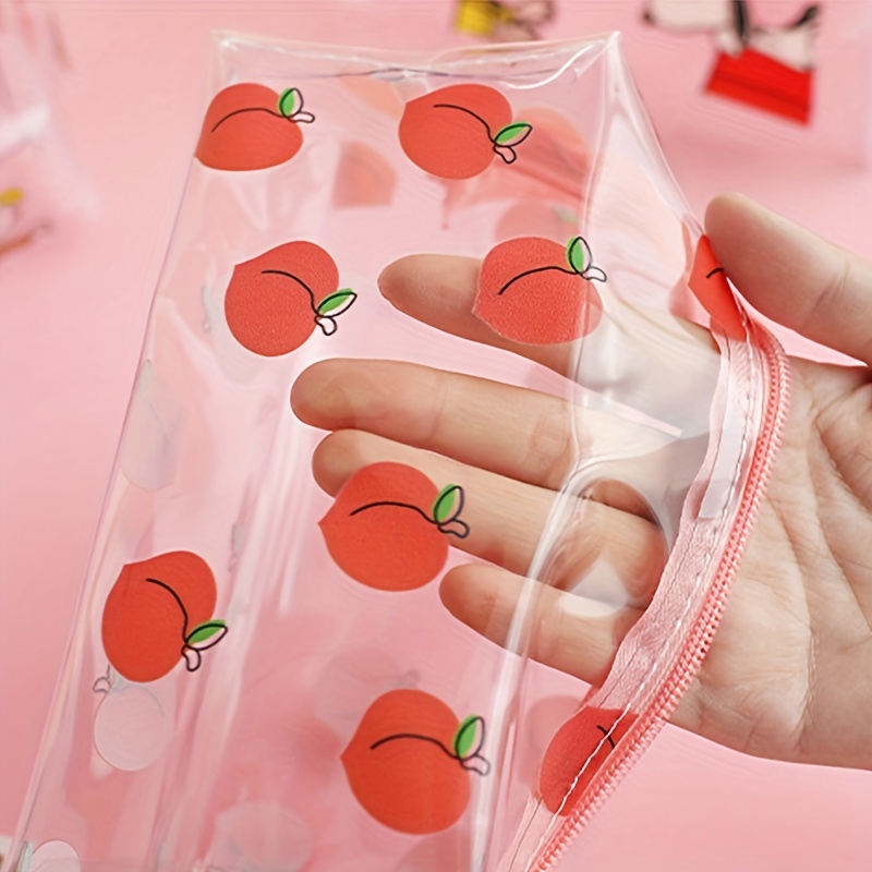 Cartoon Pattern Makeup Pouch Lightweight Transparent Cosmetic Bag