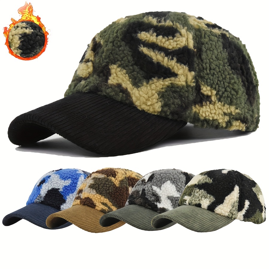 1pc Warm Camouflage Baseball For Men Women Autumn Winter Vintage Windproof  Adjustable Camo For Outdoor Driving Skiing Outdoor Fishing Hunting, Check  Out Today's Deals Now