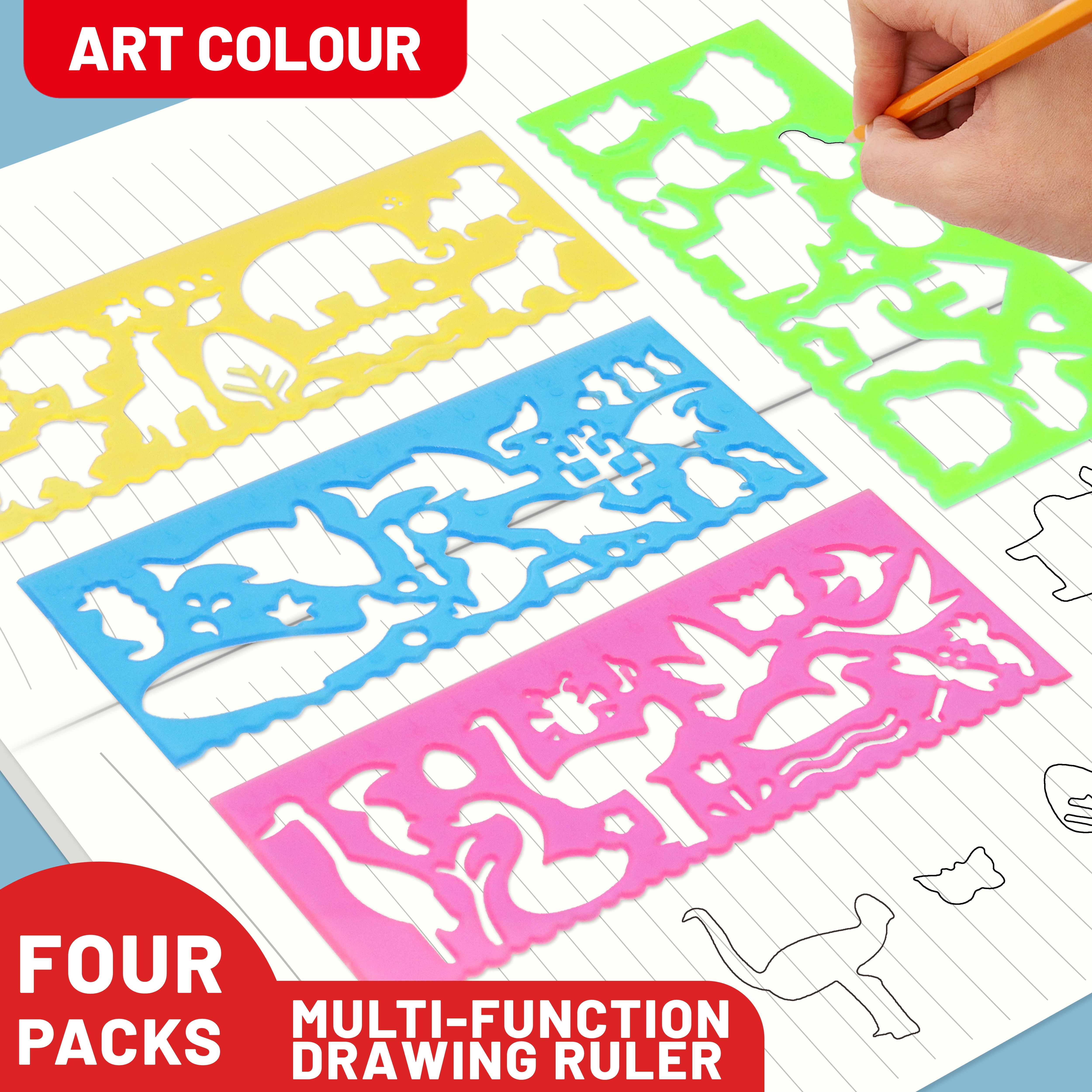 Cartoon Animal Painting Template Ruler Multifunctional