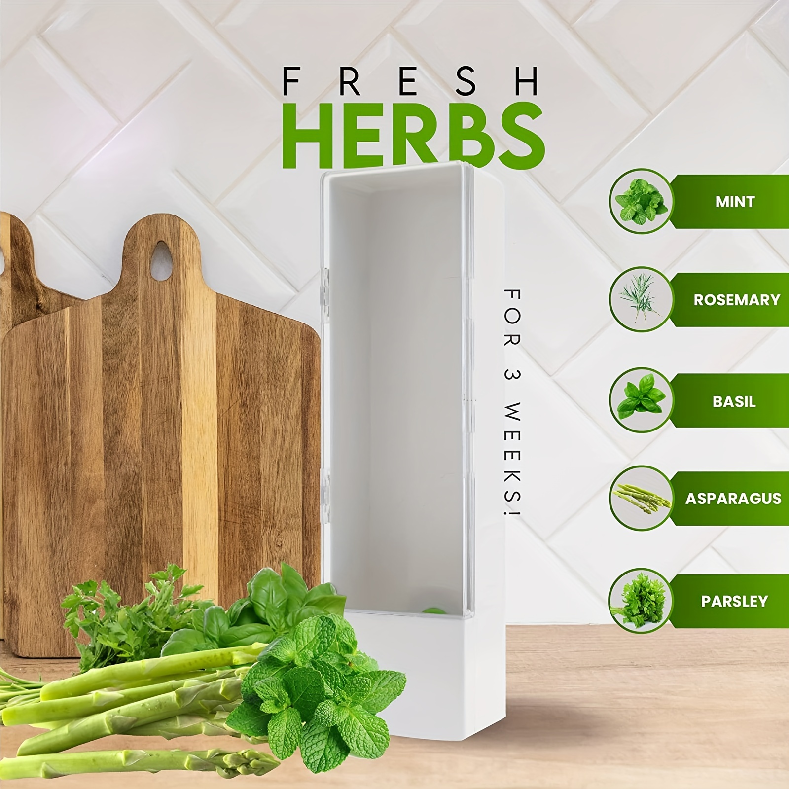  Fresh Produce Saver Containers with Herb Keeper and