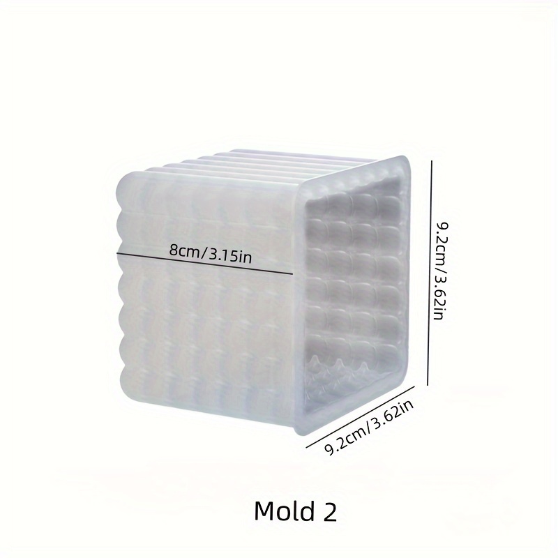 Large Rectangle Cube Bubble Candle Silicone Mold