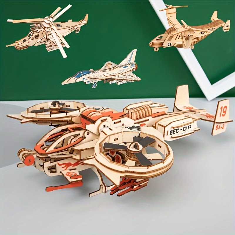 3d Wooden Puzzle Airship Model Kits Adults Model Building - Temu