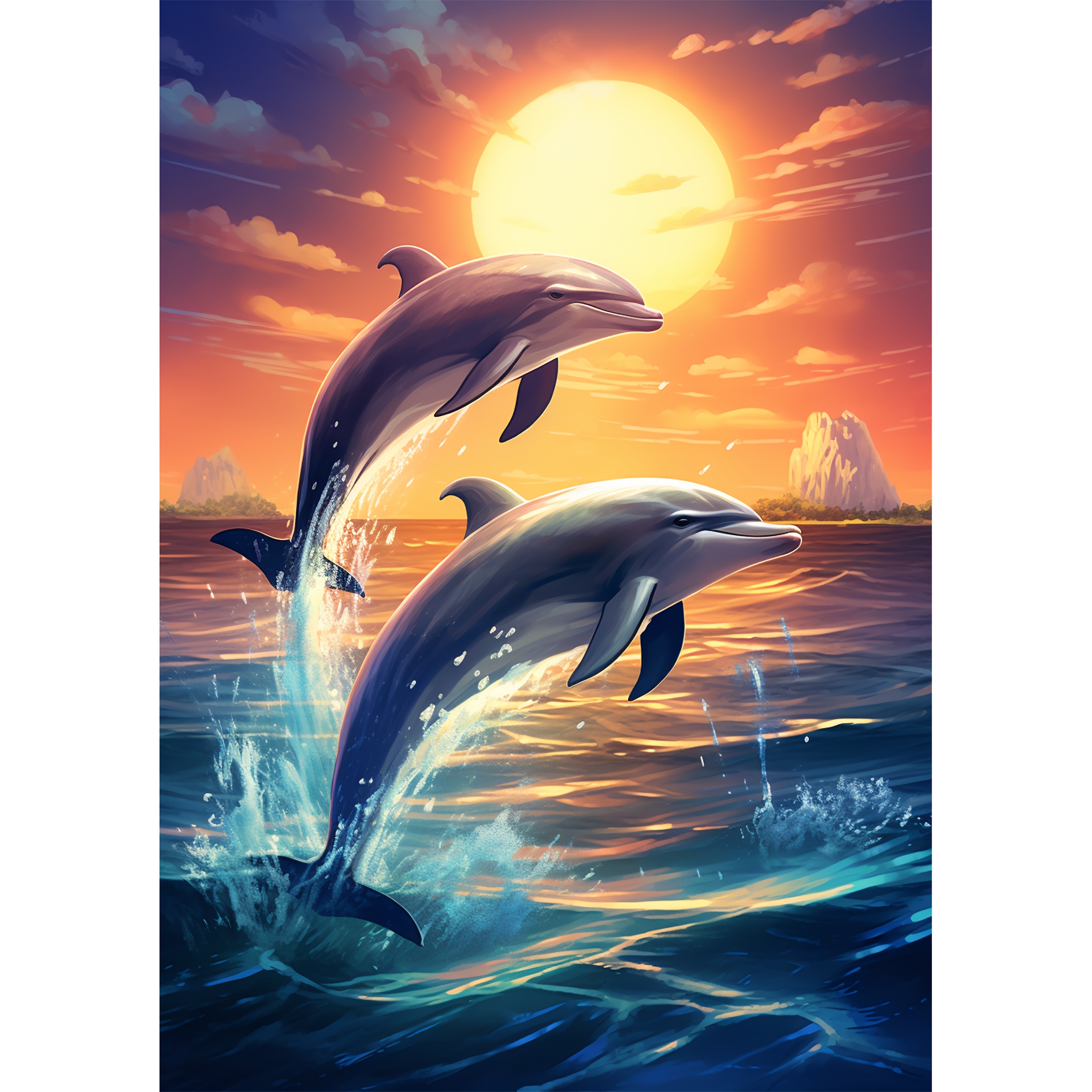 5D Diamond Painting Sunset Fishing Kit