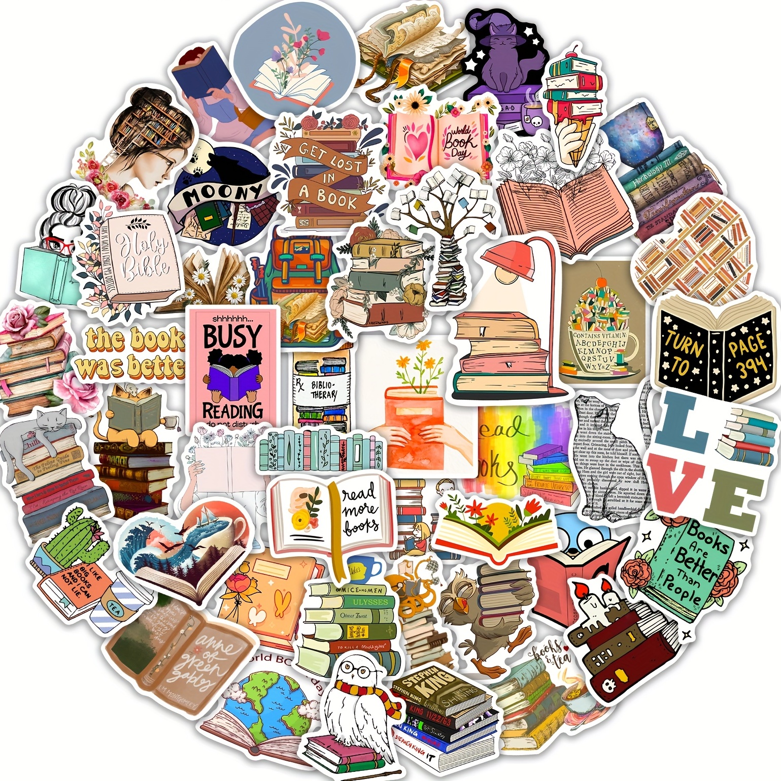 Brown Aesthetic Art Doodle Stickers Literary Simple Trendy - Temu