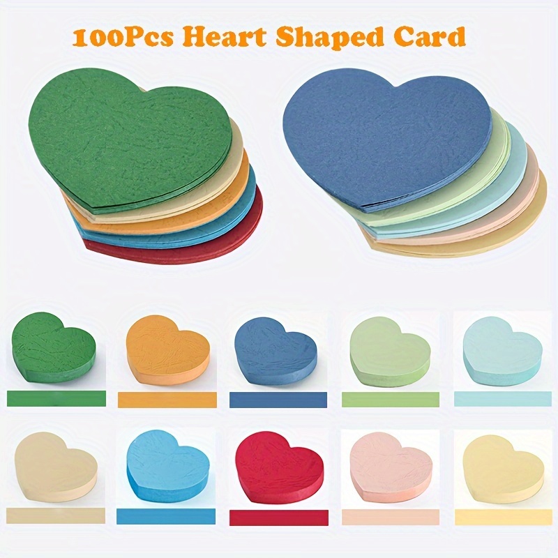72 Pcs Heart Cutouts Paper Hearts 6 Inches Heart Shaped Cards Large Heart  Shapes Paper Heart Shape Die Cuts for Valentine's Day Craft, Kid's Love and