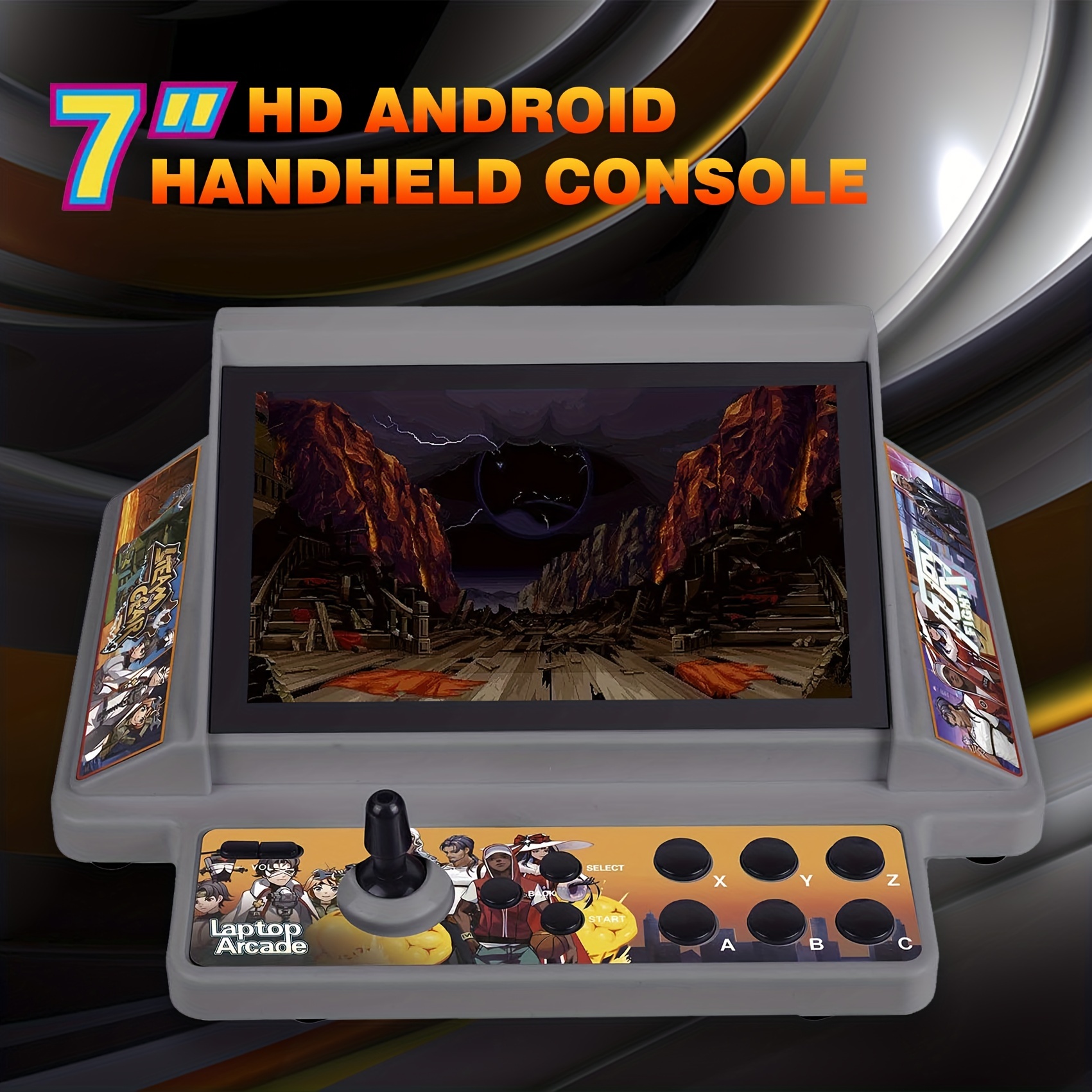 7 Inch HD Android Arcade Game Console with 4000MA LI ION Battery & Video Plug Play Handheld Portable