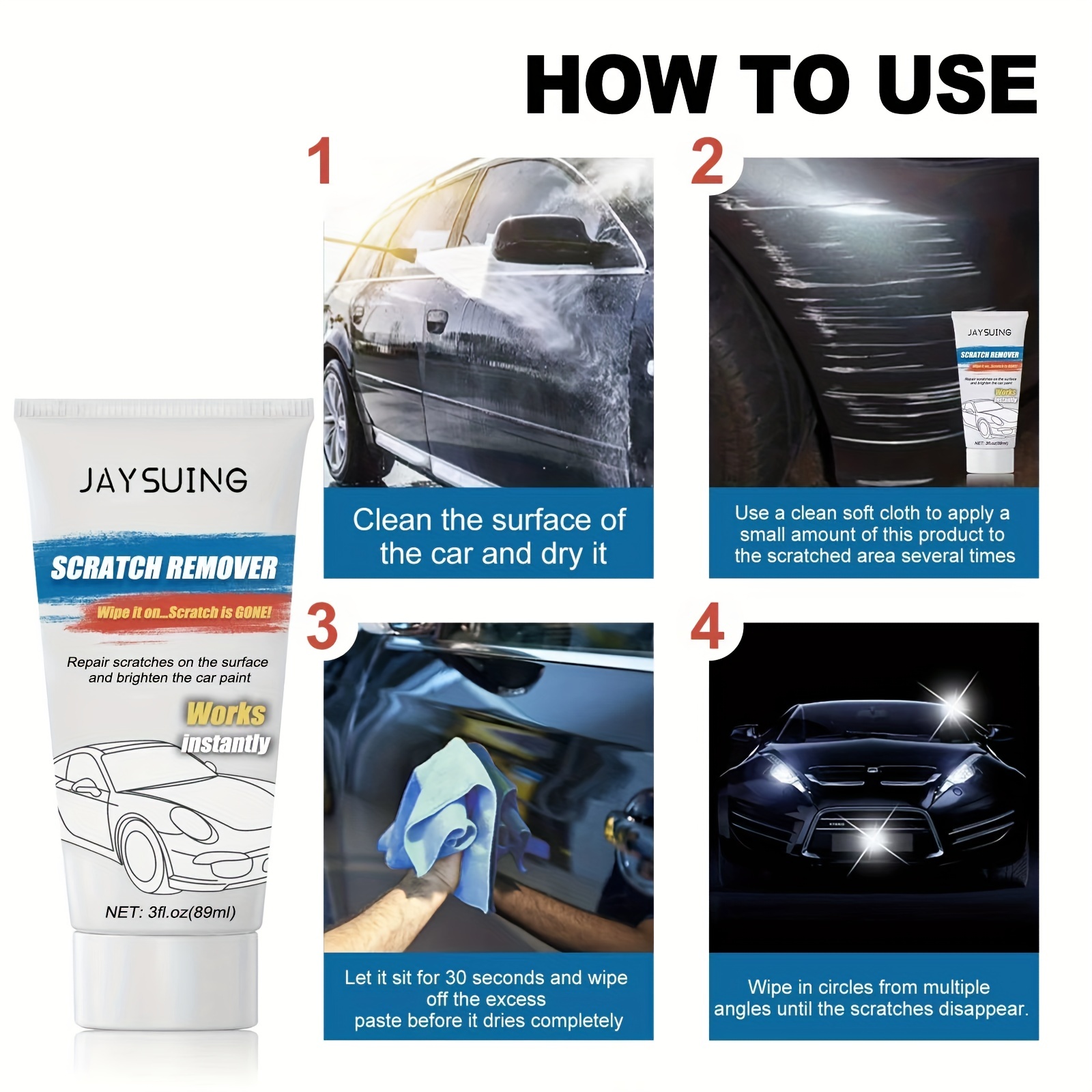 Car Scratch Repair Paste, Car Scratch Repair Paint Surface Touch Up Paint  Polishing Refurbishment Maintenance Care Car Glass Cleaning Maintenance Care