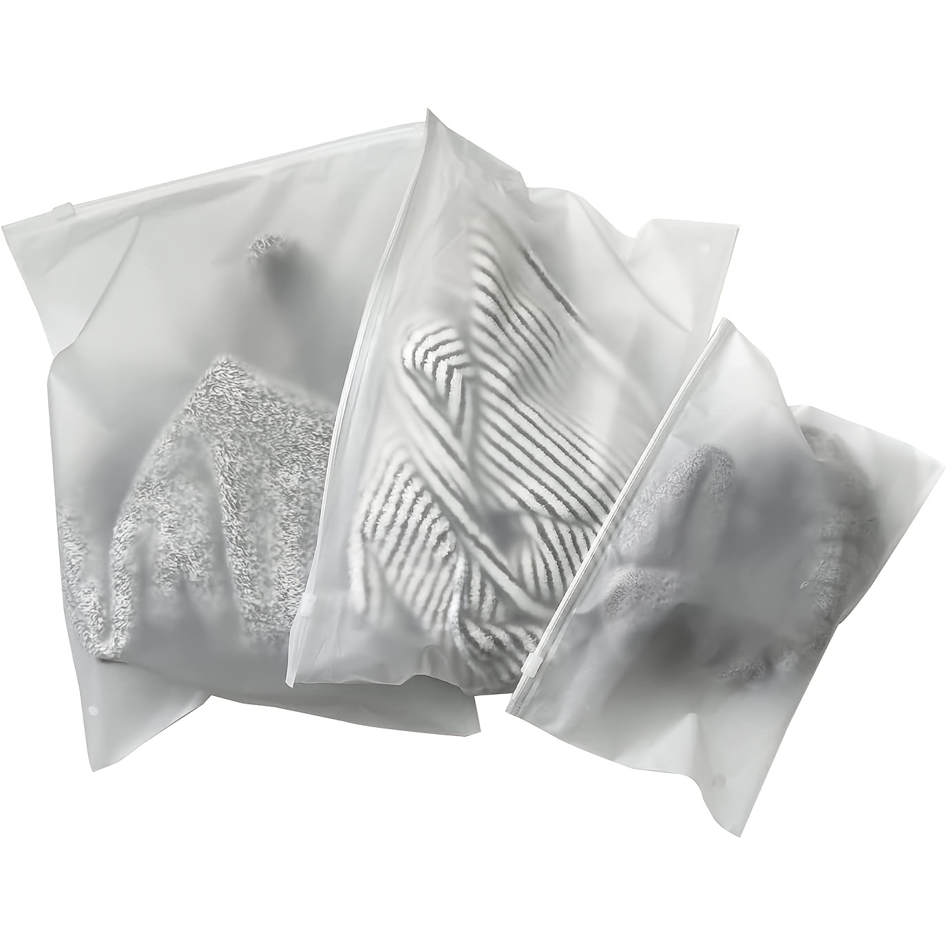 StoBag 50pcs Transparent Clothing Packaging Zipper Bags Plastic Clear  Travel Sealed Reusable Ziplock Storage Pouches Wholesale