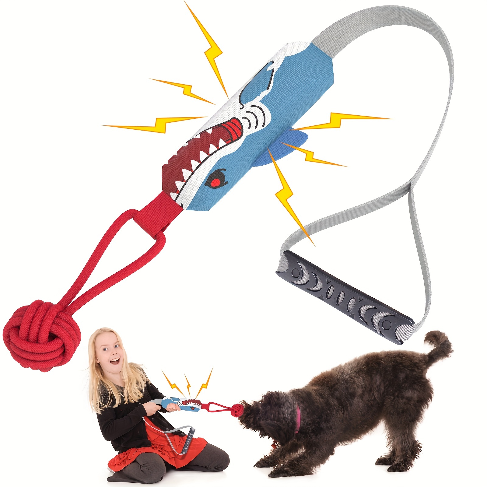 VETRESKA Dog Rope Toys - Durable Tug of War Dog Toy with Ergonomic Grip,  Heavy Duty Dog Rope Toy for Large Breed Dog Puppy Training Playing Teething