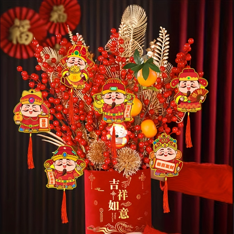 2024 Chinese Spring Festival New Year Decor Pendant Dragon Year God of  Wealth Comes to Decorate the Living Room Home