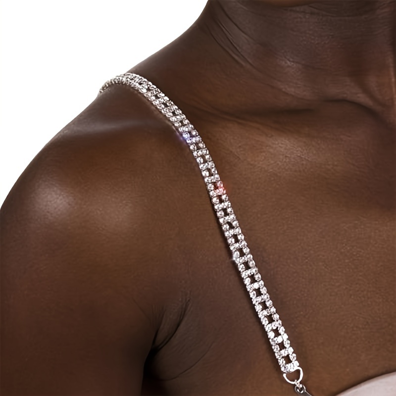 Sexy Rhinestone Bra Straps For Women Elegant Crystal Bra Shoulder  Accessories