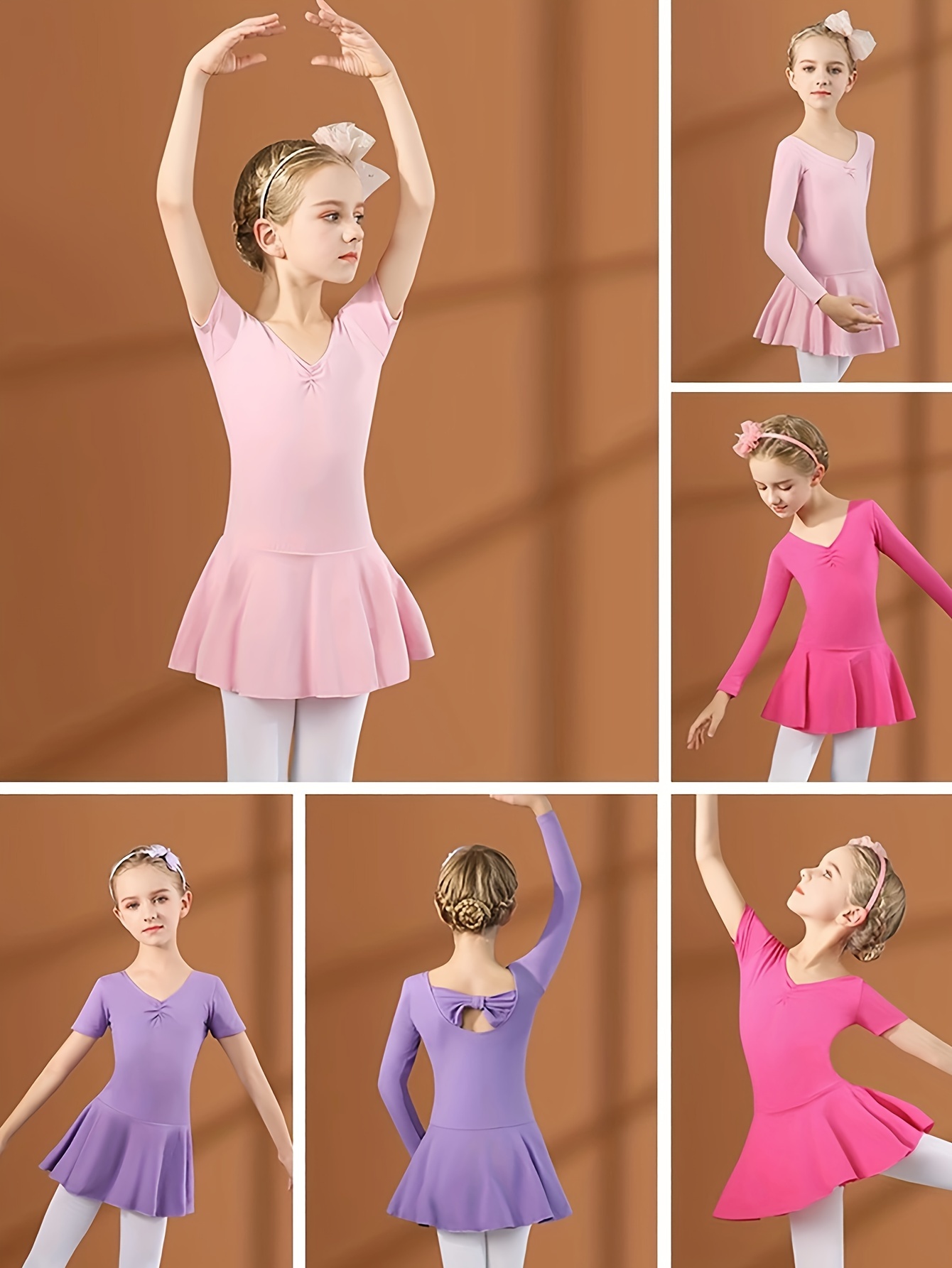 Gradient Heart Graphic Ballet Leotard Girls Comfy Sweet - Temu