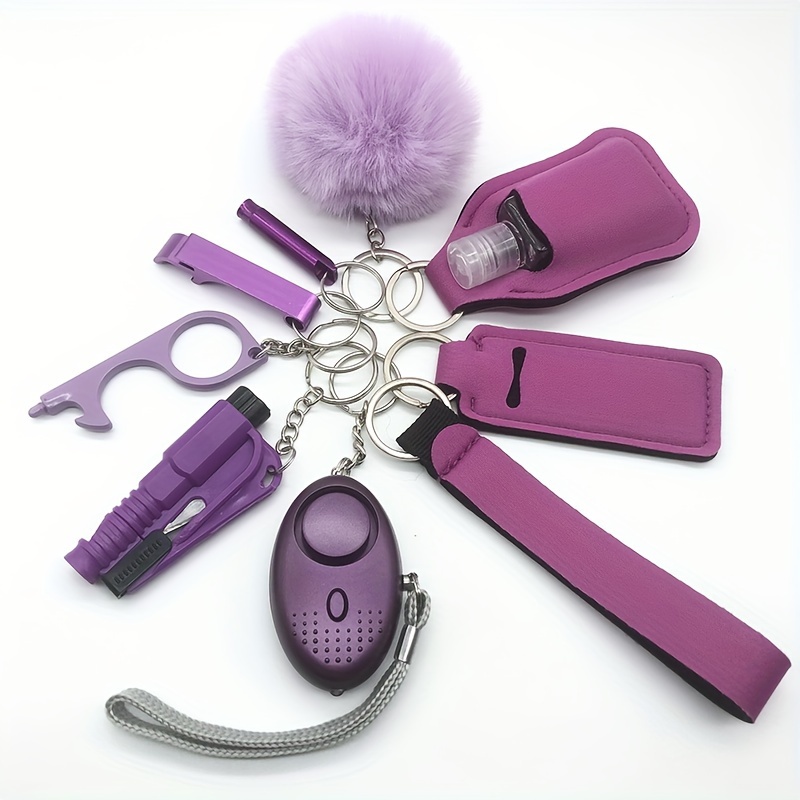 Auto Défense Porte-clés Set Pour Femme Sécurité Porte-clés Complet Set Avec  Personnel Alarme , Couteau Porte-clés Accessoire Cadeaux D'Anniversaire  Pour Maman Femme Fille, Mode en ligne