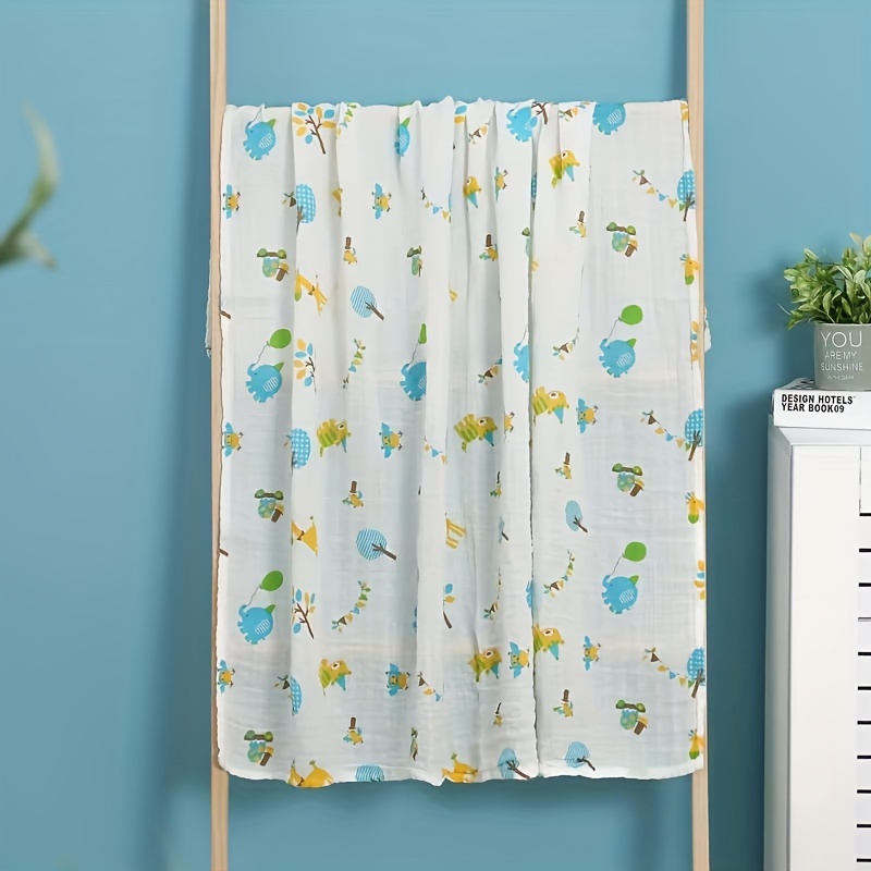 Newborn Cotton Cartoon Print Blanket, Soft & Skin-Friendly