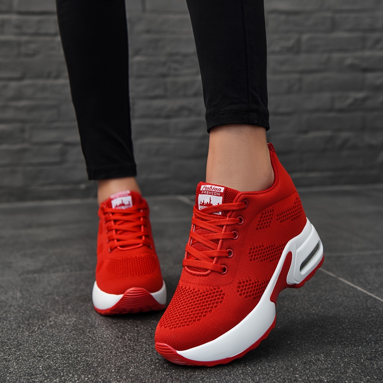 Red colour sale shoes for womens