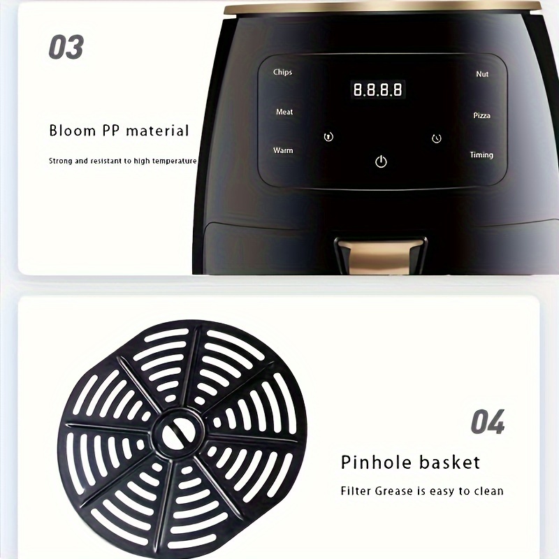 220v European Standard Air Fryer, Fully Automatic Multifunctional Touch  Screen, Large Capacity French Fries Maker - Temu Philippines