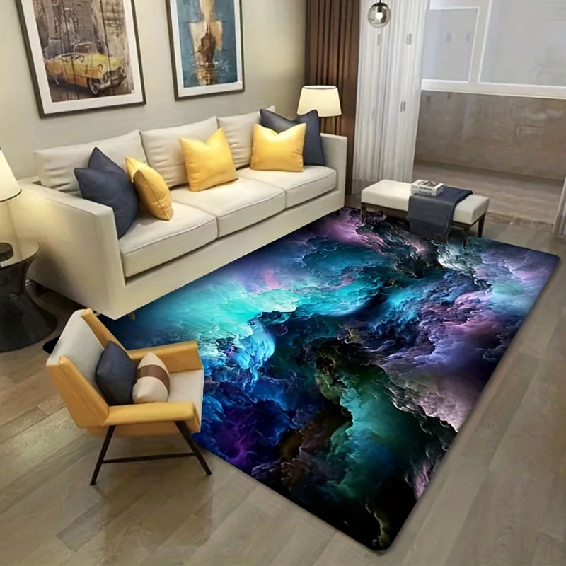 Universe Nebula Sky Kitchen Rug 3d Modern Style Living Room Carpet