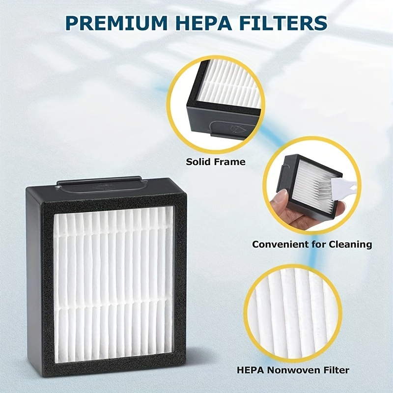 12pcs hepa filters replacement for irobot  7 i7 plus i3 i3 e5 e6 e7 i4 i4 i5 i5 i6 i6 i8 i8 vacuum cleaner 12 pack high   filters 1 cleaning brush details 1