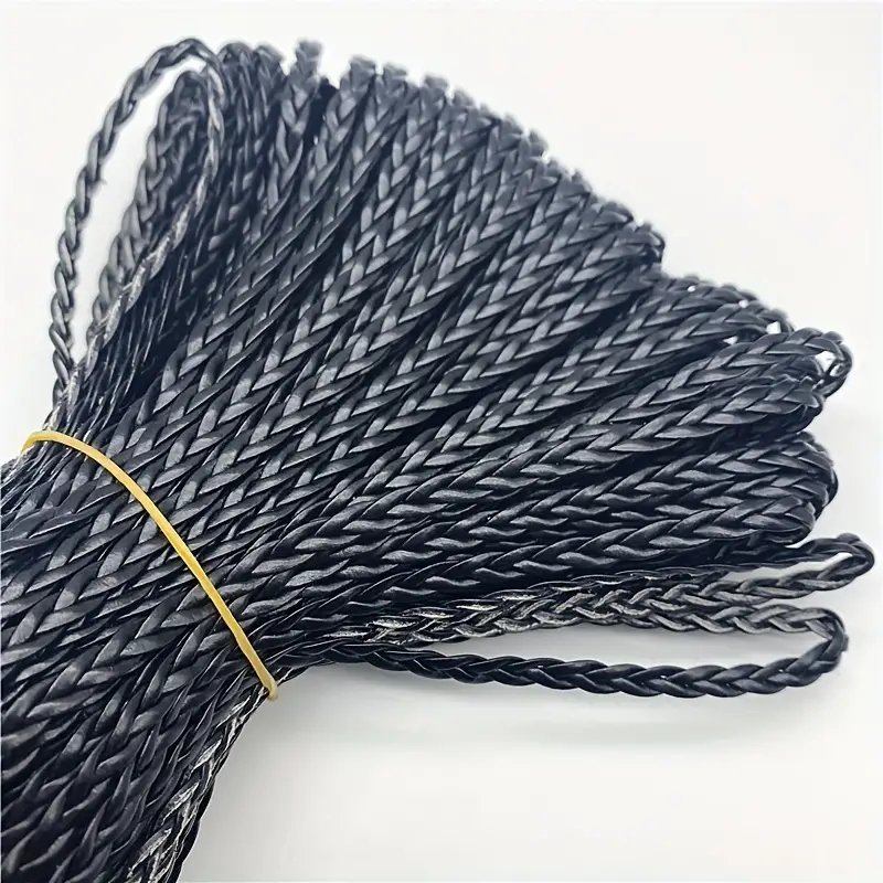  Fun-Weevz 10 Meters of 2mm Square Leather Cord for Jewelry  Making Adults, Includes Jewelry Findings, Flat Thread Leather Twine, String  for Bracelets and Necklaces Crafts, Craft Macrame Supplies Kit