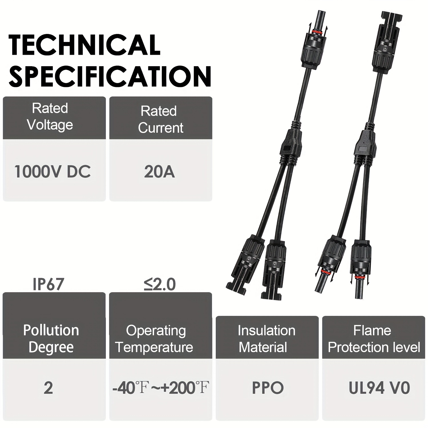 1 Coppia Connettore Solare A Potenza 30a Y Branch Cable 1 A - Temu Italy