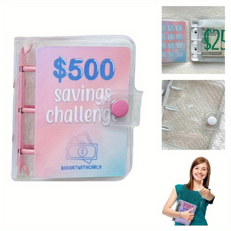 1000 Savings Challenge Binder Mini Money Saving Binder - Temu