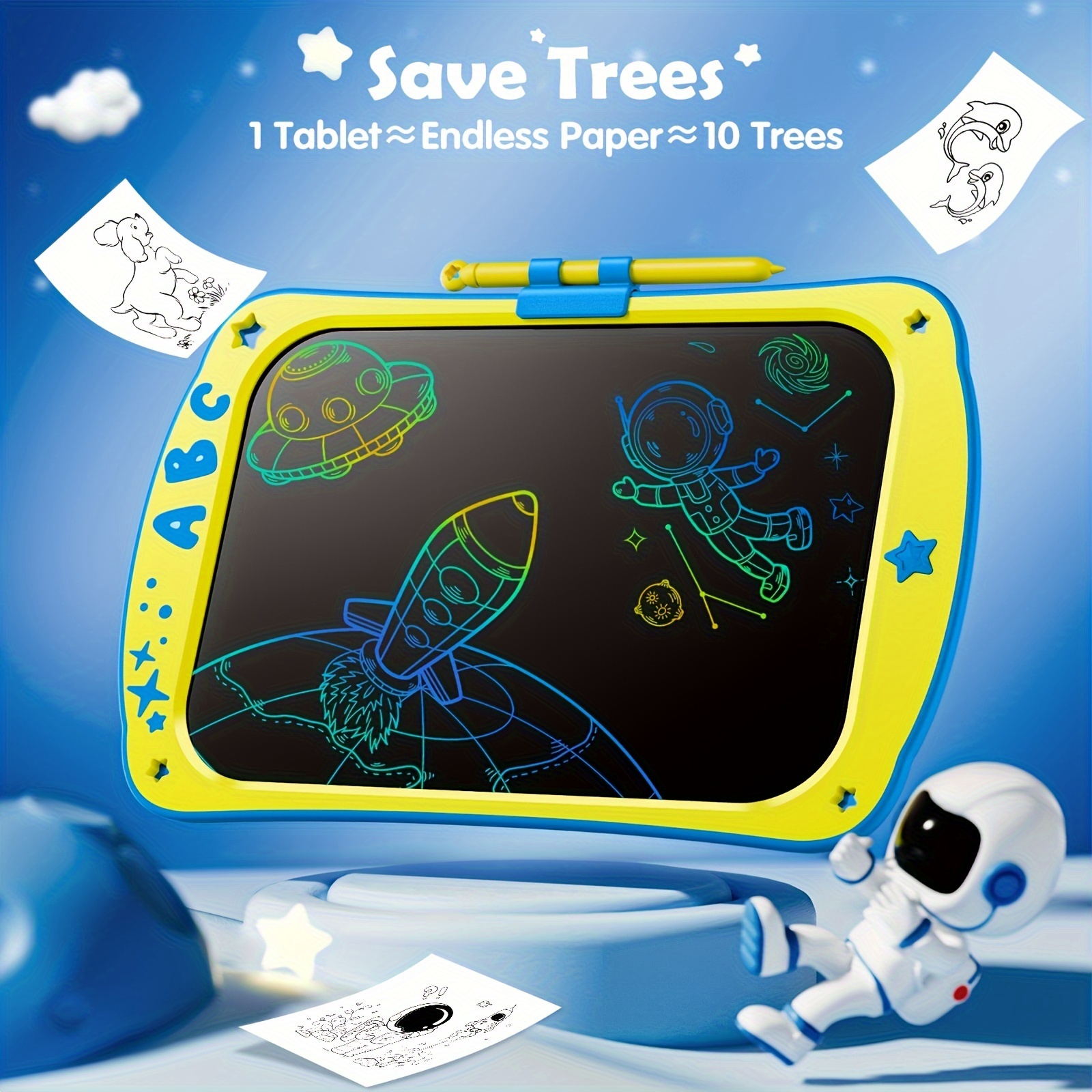 Lcd Writing Tablet Doodle Board With Lock Key Drawing Pad - Temu