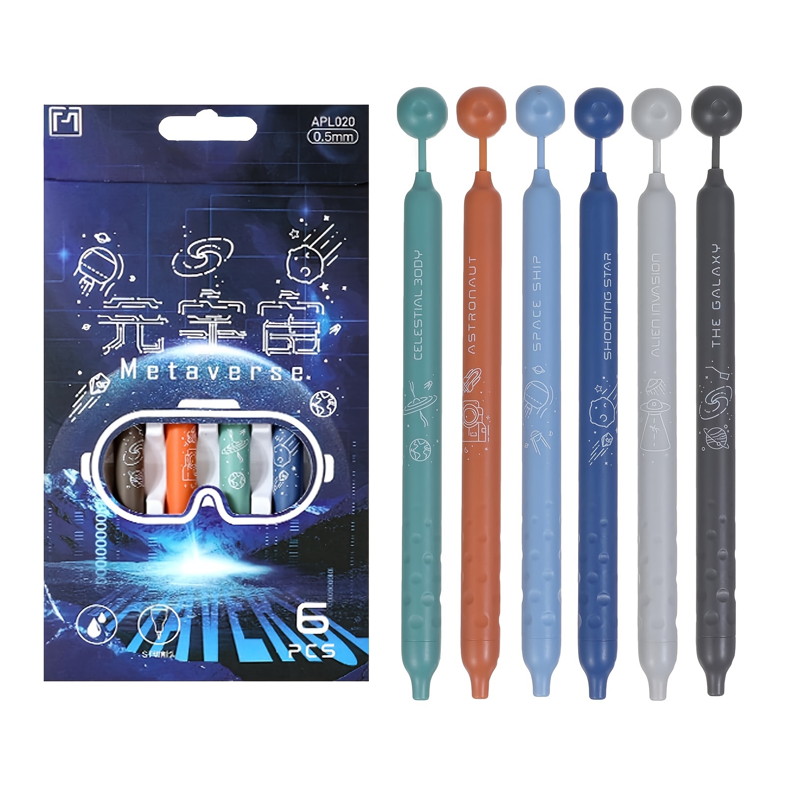 Blue Gel Pens, Black Ink Pens Quick Dry & Smooth Writing, Retractable  Aesthetic Pen For Journaling Note Taking - Temu