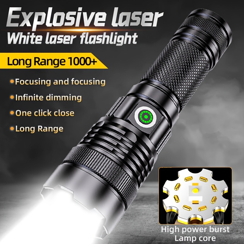 Linternas, paquete de 2 linternas tácticas de alto lúmenes, potente luz de  flash pequeña, linterna LED súper brillante, linternas impermeables de