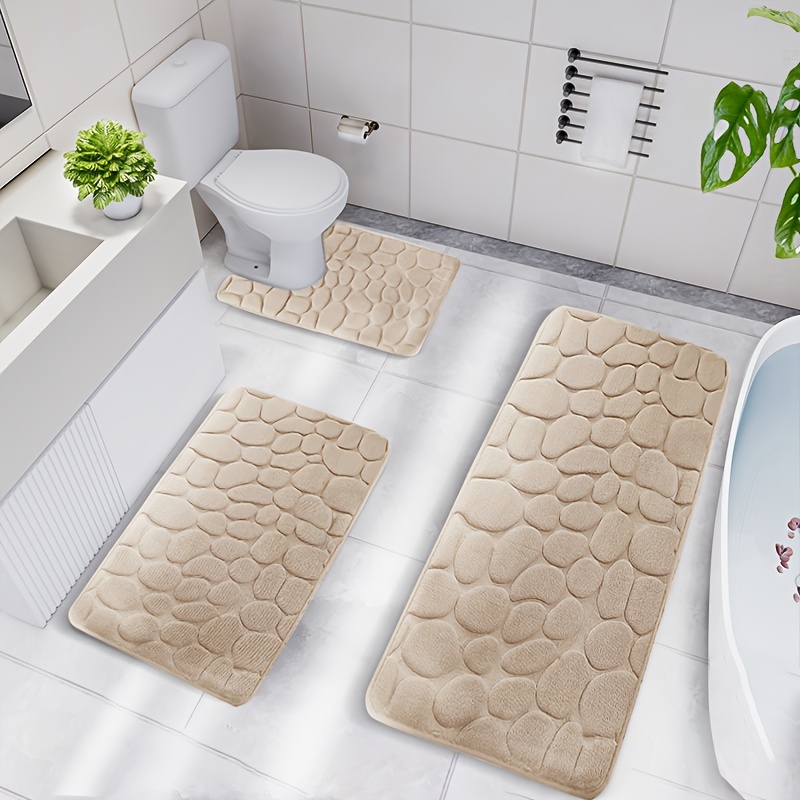 Mat Bathroom Toilet Set, Bathroom Accessories Set Carpet