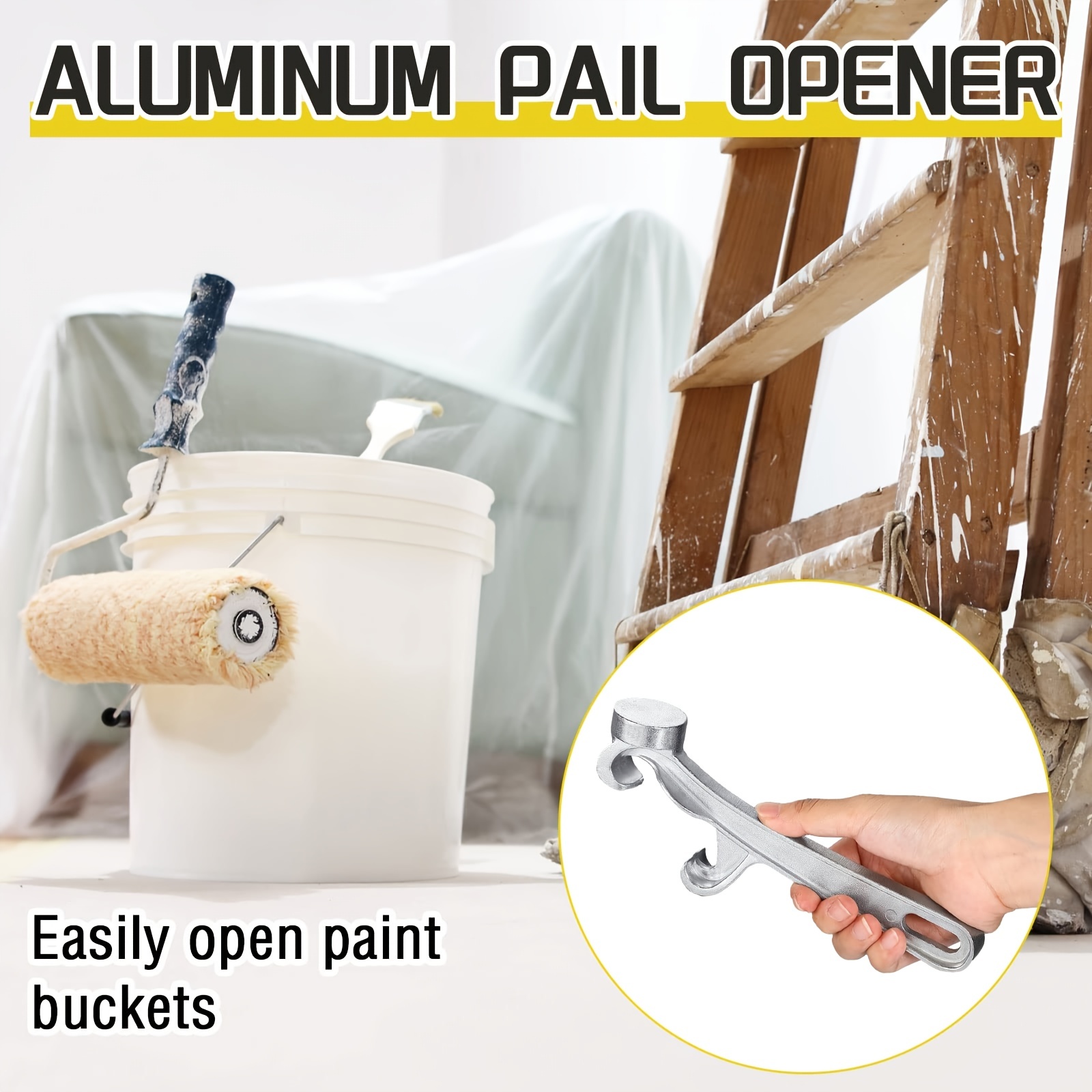 4Pcs Plastic 5-Gallon Paint Can Opener,Metal Paint Can Opening