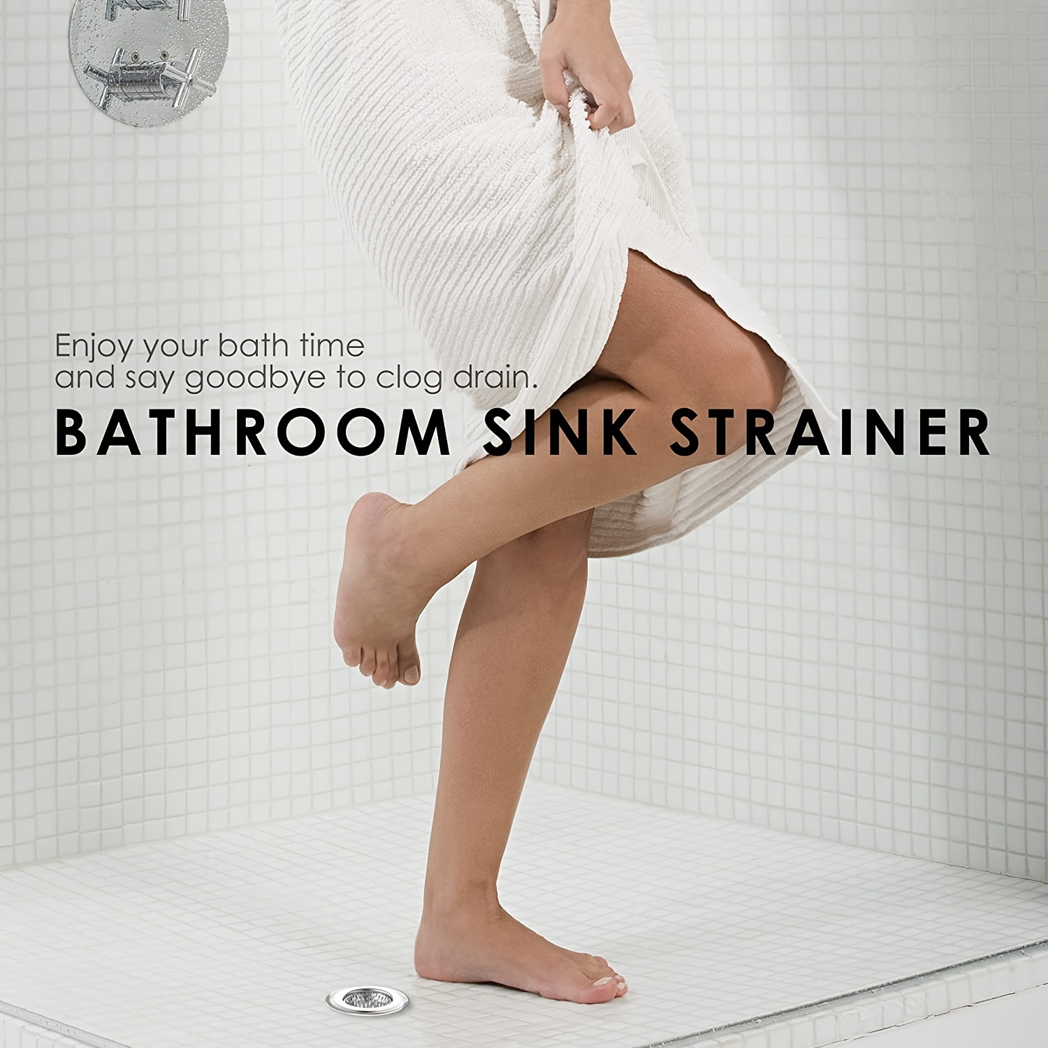 Almi 2pcs Bathtub Drain Strainer- Small Bathroom Sink Strainer Wide Rim  2.17 Diameter Stainles Gift