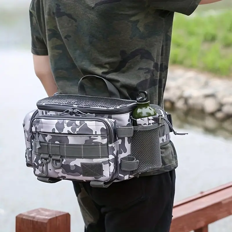 Multifunctional Waist Bag Shoulder Bag Fishing Messenger Bag - Temu