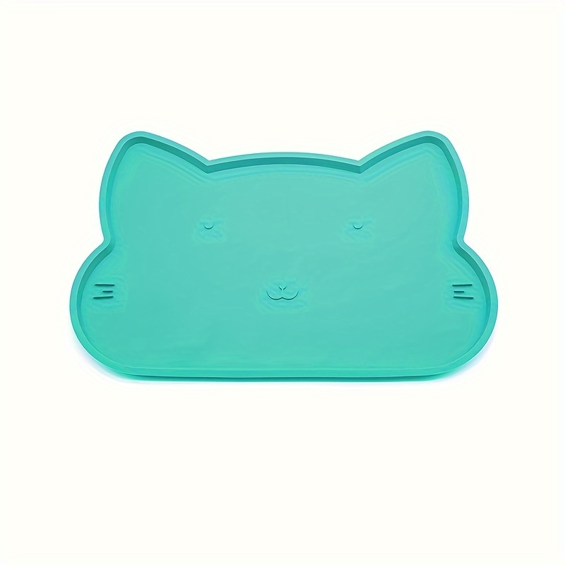 Shop Bella Spillproof Fish-Shaped Mat for Cats - Green