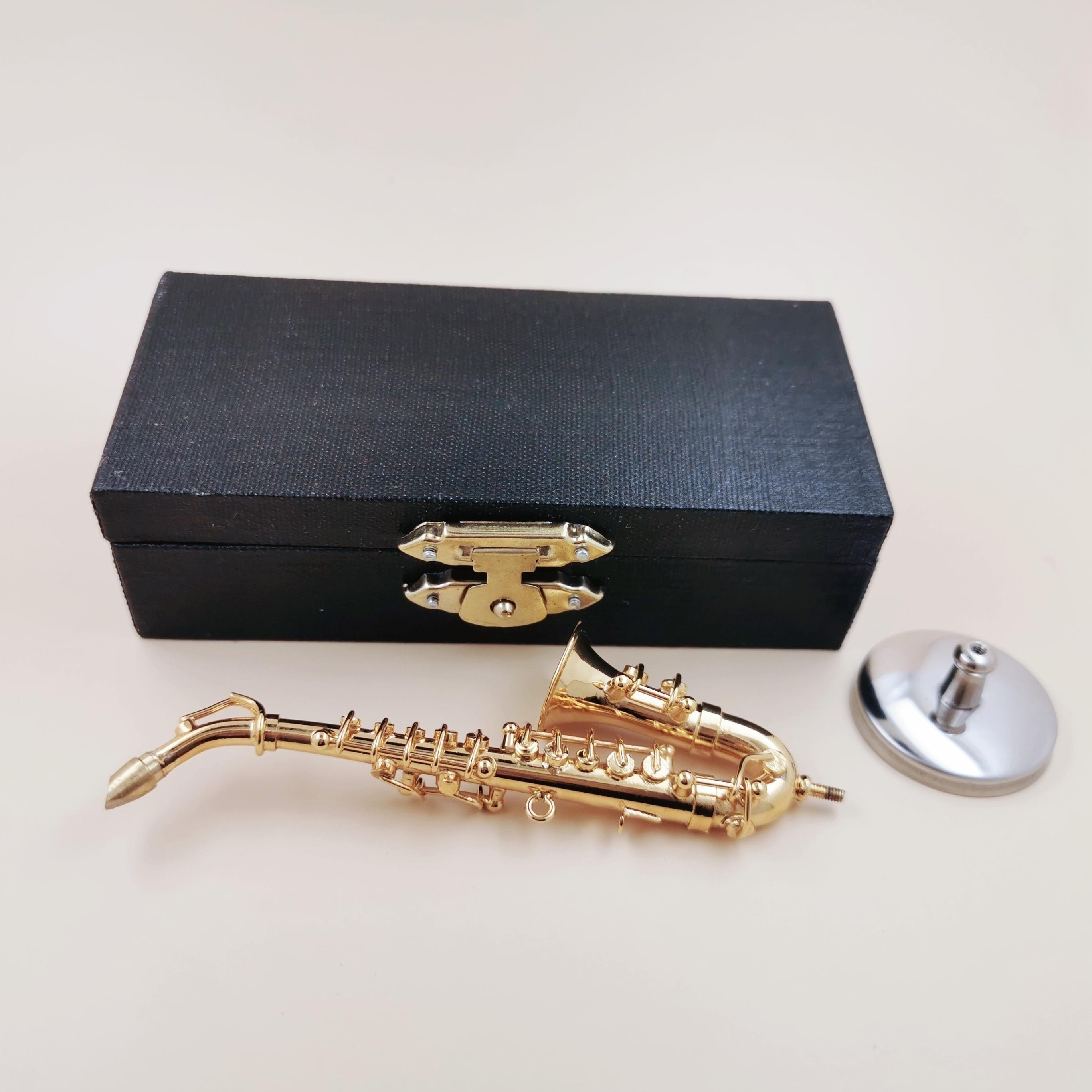  Dselvgvu Copper Miniature Saxophone with Stand and