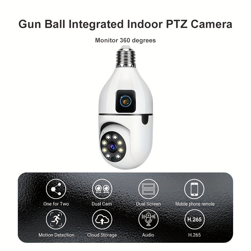 1080p wifi bulb camera wireless baby monitor dual lens color night vision two way audio indoor video surveillance cctv cameras details 6