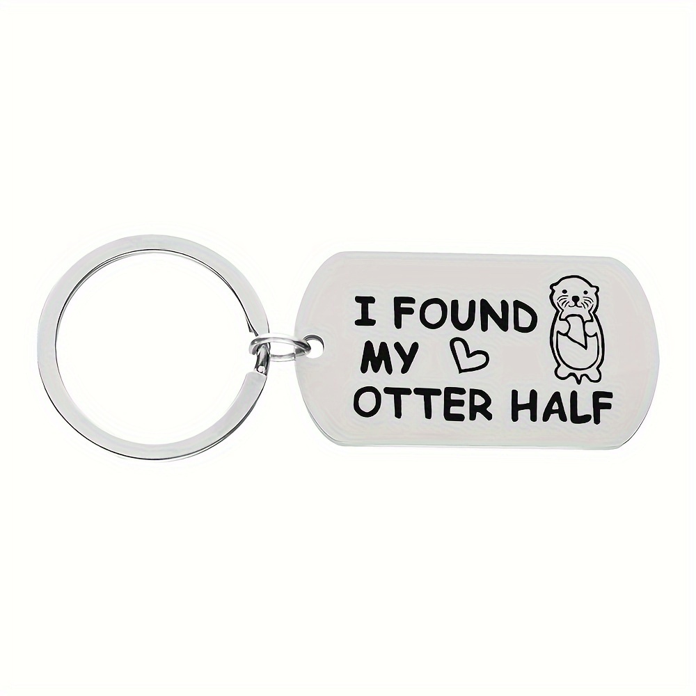 Wooden Acrylic Keychains For Couples Animal Shapes Otters - Temu