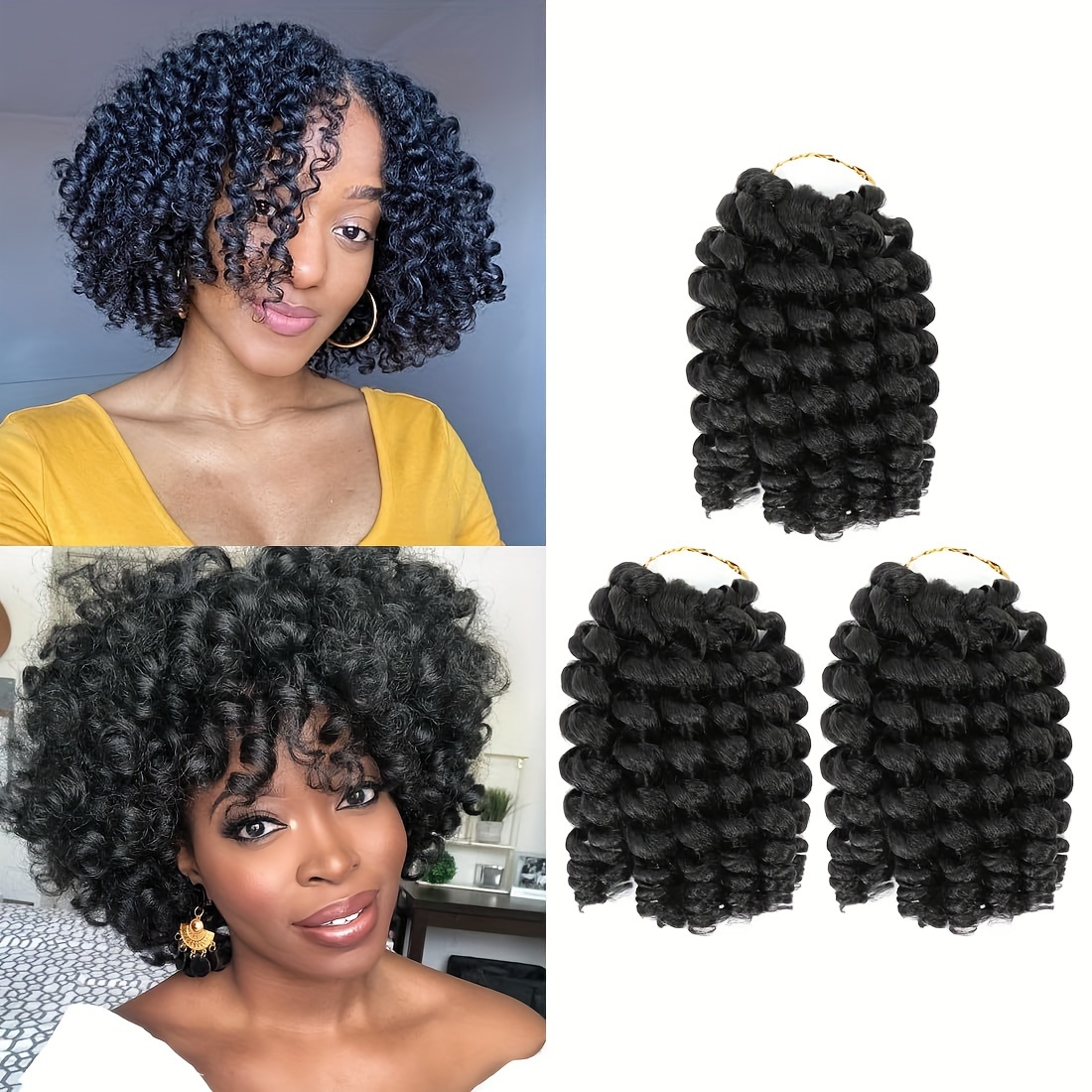 20 Raízes/conjunto Afro Jamaican Bounce Curly Short Spring Twist