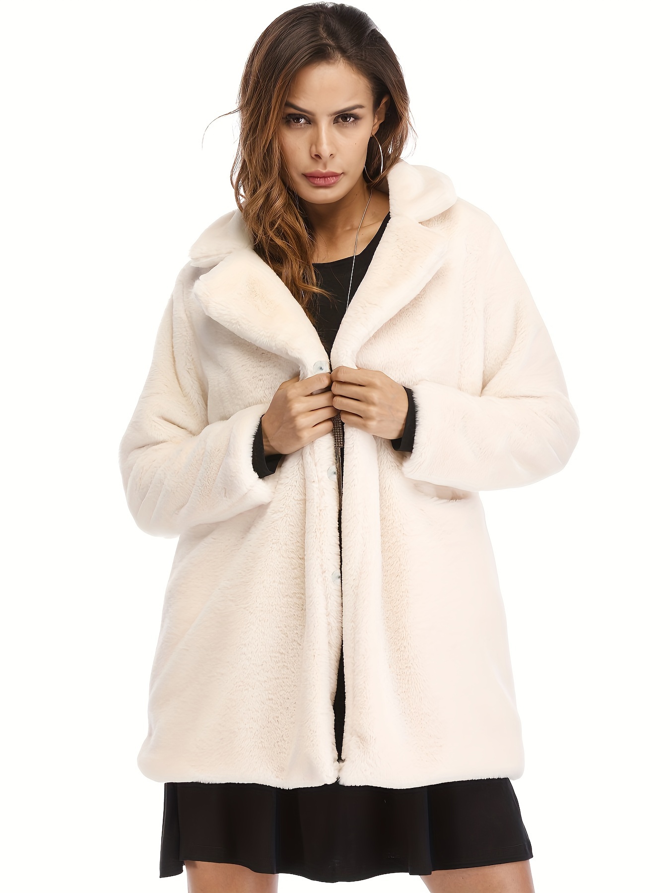 Womens Plush Faux Fur Overcoat Warm, Thick, And Fluffy Winter Coat With  Elegant Fashionable Loose Fit And Teddy Fluff Outerwear Design From  Led168168, $57.89