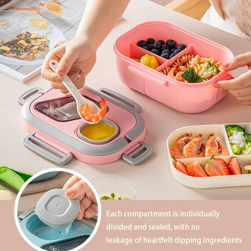 Convenient Insulated Lunch Box, European Style Oval Sealed Freshness  Preservation Lunch Box, Double Layered Bento Box, Microwaveable, For  Teenagers And Workers At School, Canteen, Back School, For Camping And  Picnic, Home Kitchen
